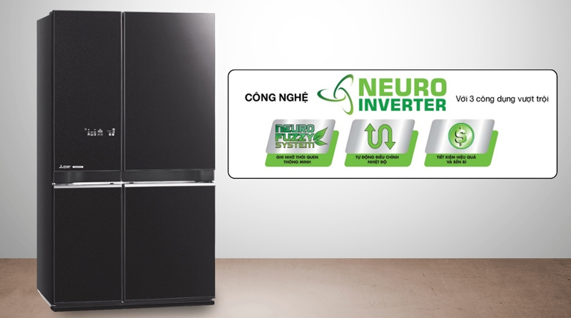Tủ lạnh Mitsubishi được trang bị công nghệ Neuro Inverter