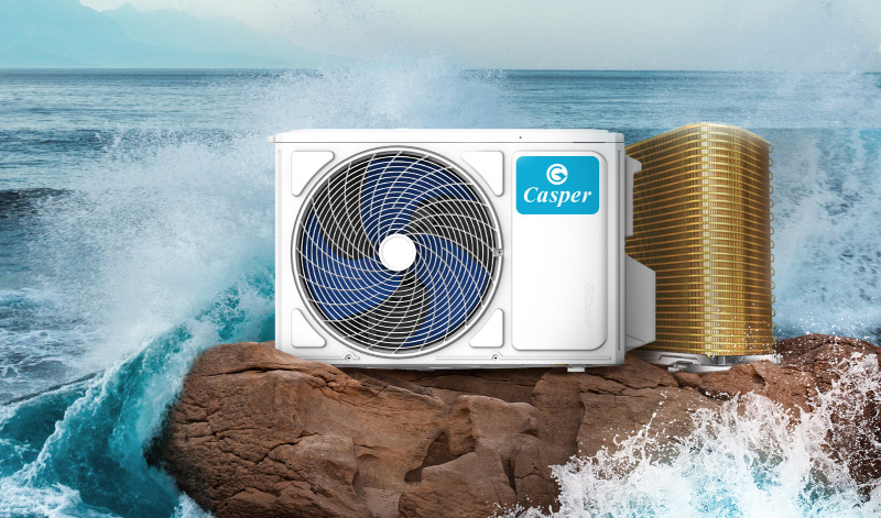 Điều hòa Casper được trang bị dàn tản nhiệt đồng mạ vàng