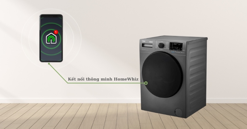 Điều khiển và giám sát máy giặt Beko từ xa qua ứng dụng HomeWhiz