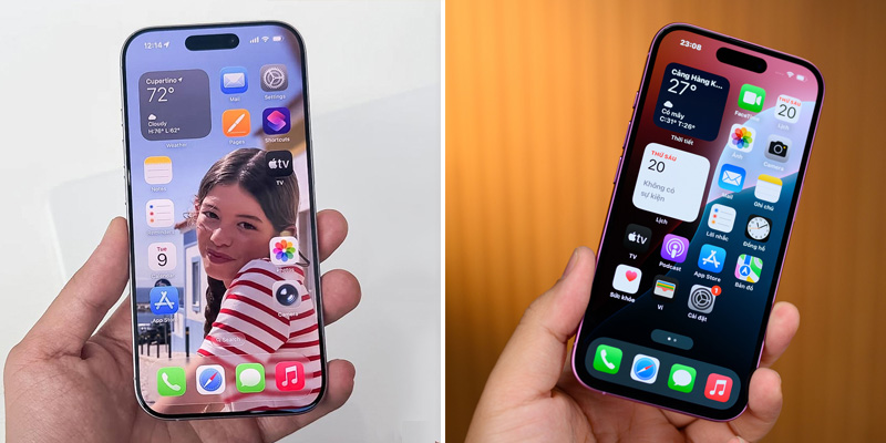 Màn hình của iPhone 17 và iPhone 16