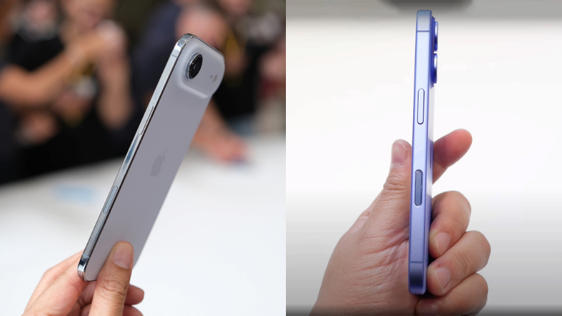 So sánh thiết kế iPhone Air và iPhone 16 Plus