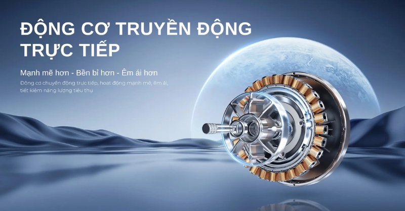 Máy giặt Aqua có động cơ truyền động trực tiếp
