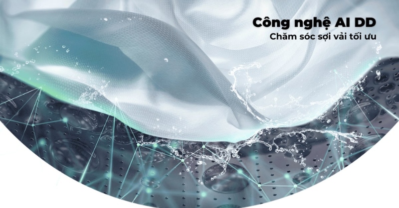 Máy giặt LG có công nghệ AI DD bảo vệ sợi vải