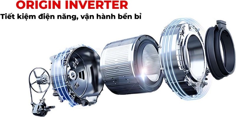 Máy giặt Toshiba tiết kiệm điện, giúp máy vận hành êm