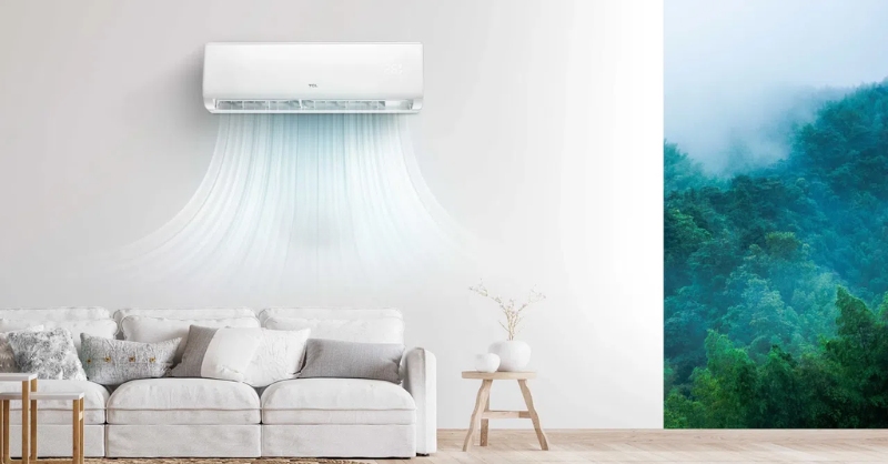 Máy lạnh TCL lại có kiểu dáng đơn giản, màu sắc trung tính