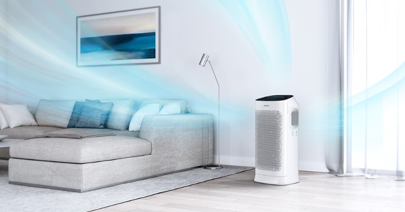 Máy lọc không khí Samsung kiểu dáng hiện đại, sang trọng