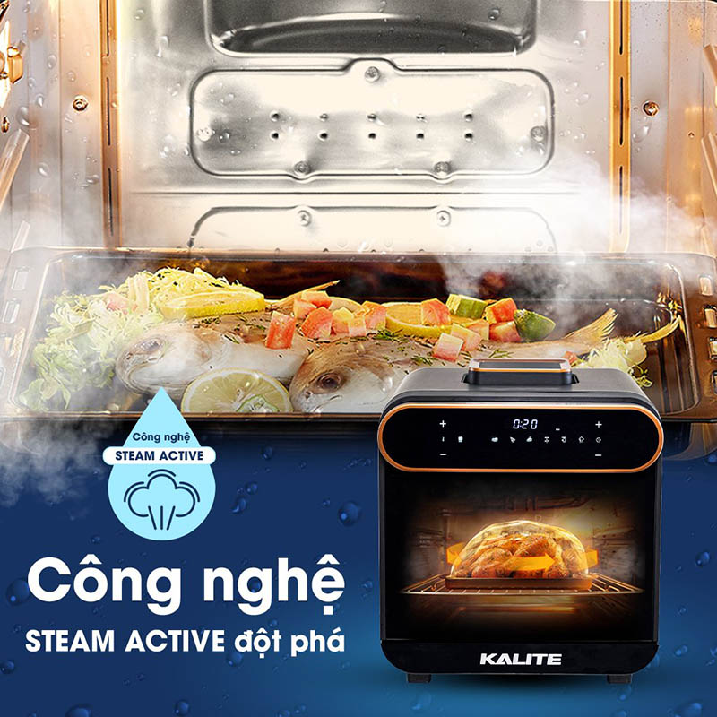 Nồi chiên hơi nước ứng dụng công nghệ hấp siêu nhiệt Steam Active