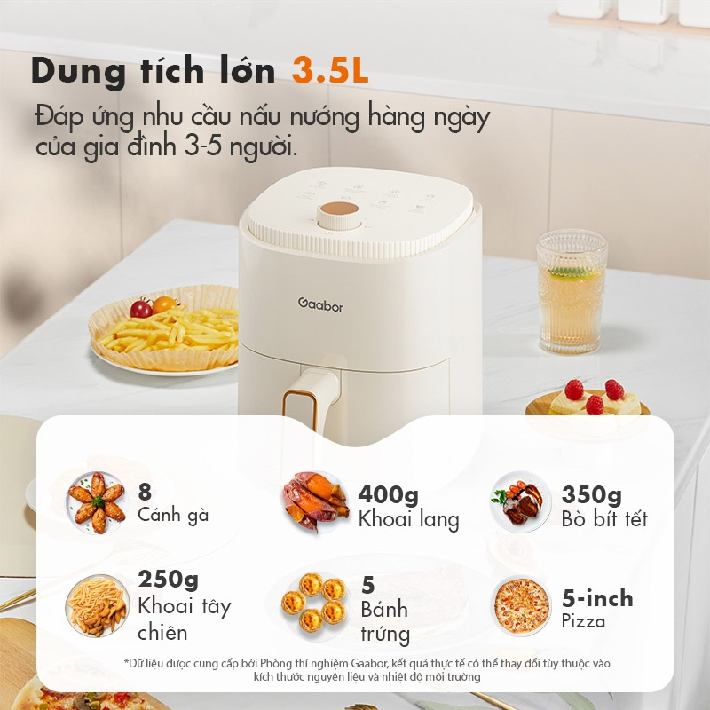 Nồi Chiên Không Dầu Gaabor AF-35M01A dung tích 3.5L