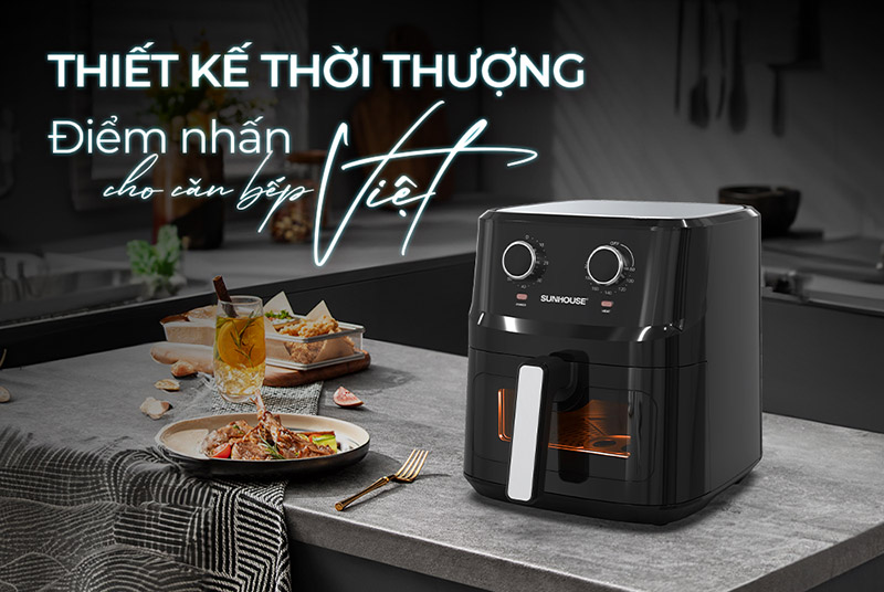 Nồi chiên không dầu phù hợp với nhiều không gian bếp