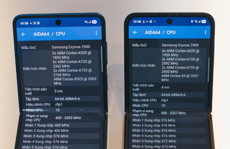 So sánh hiệu năng Samsung Z Flip7 và Z Flip7 FE