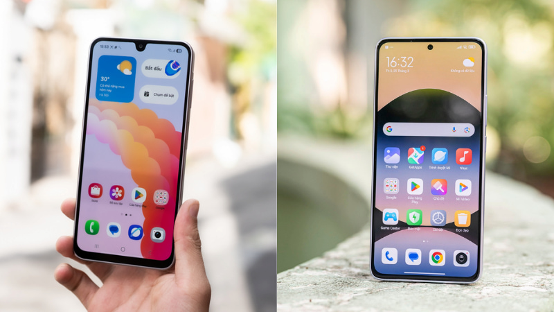 So sánh màn hình Galaxy A17 5G và Redmi Note 14 5G
