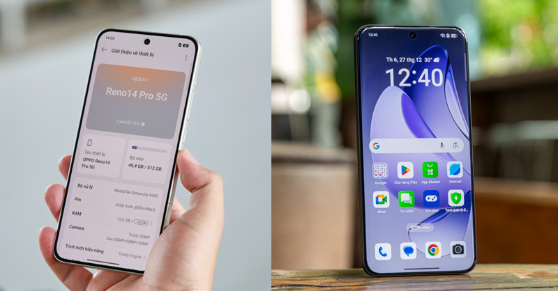 OPPO Reno14 Pro và Reno13 Pro trang bị màn hình 6.83 inch