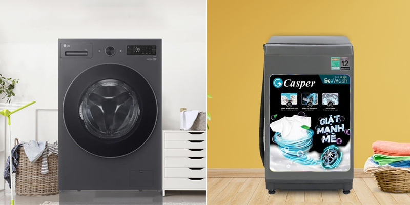 Máy giặt LG và Casper có thiết kế như thế nào