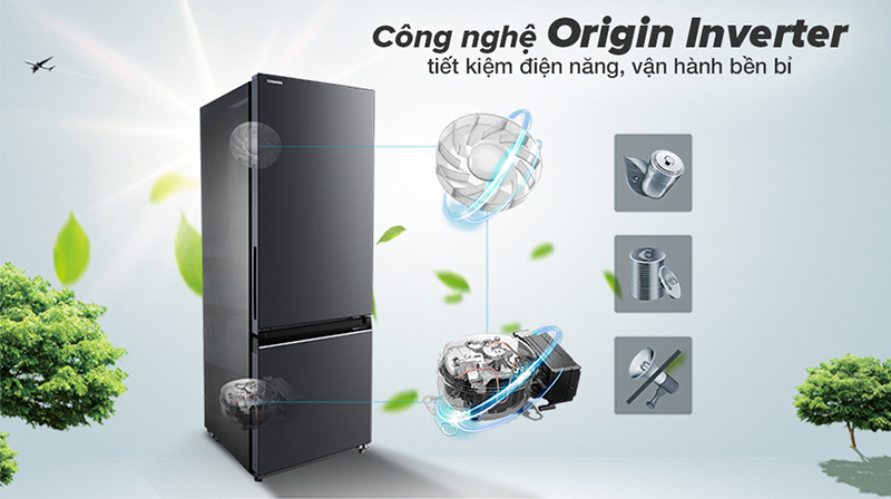 Tủ lạnh Toshiba công nghệ Origin Inverter