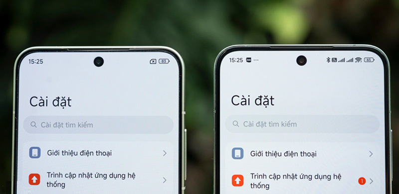 So sánh Xiaomi 15 và Xiaomi 14 về thiết kế khung viền màn hình 