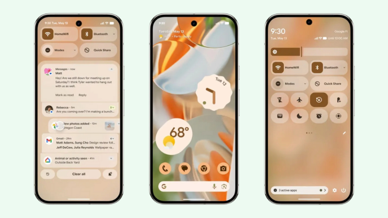 Giao diện Android 16