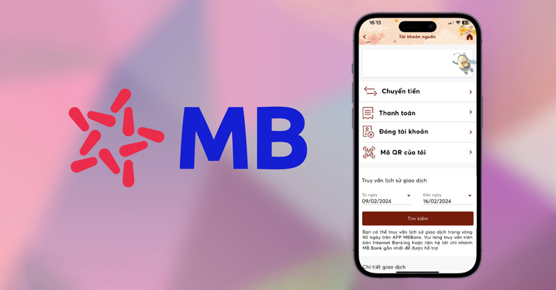 Cách xem lịch sử giao dịch MB Bank