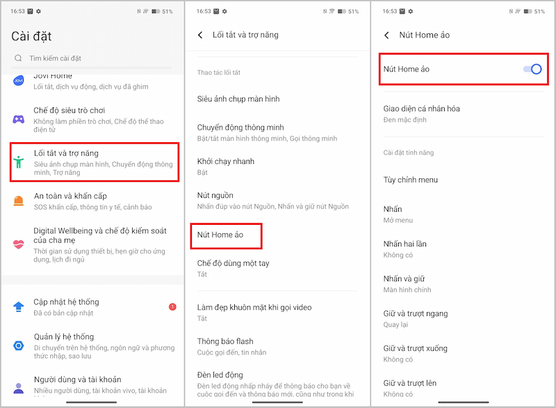 Bật Nút Home ảo