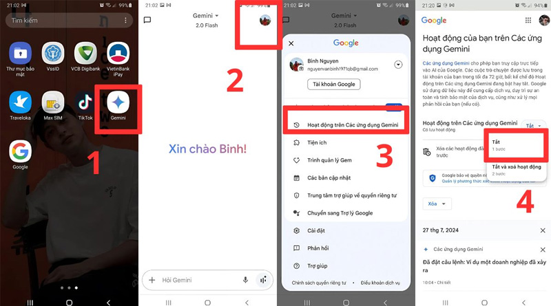 Cách tắt Gemini trên các ứng dụng điện thoại Android