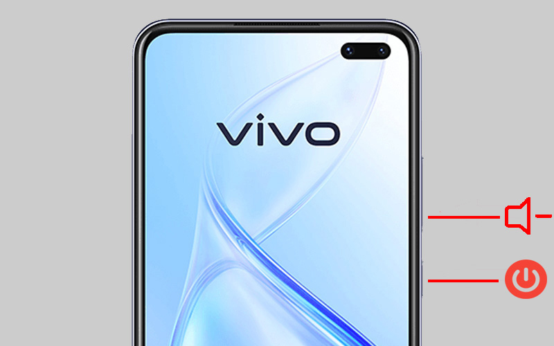 Nhấn giữ phím nguồn và phím giảm âm lượng để chụp màn hình Vivo