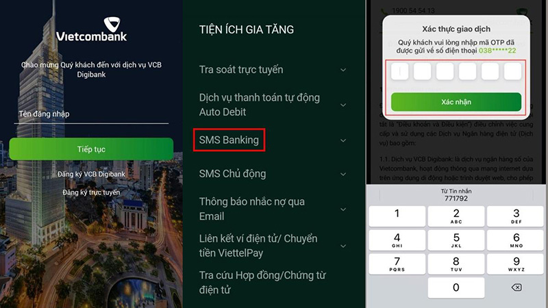 Cách hủy SMS Banking Vietcombank qua VCB Digibank
