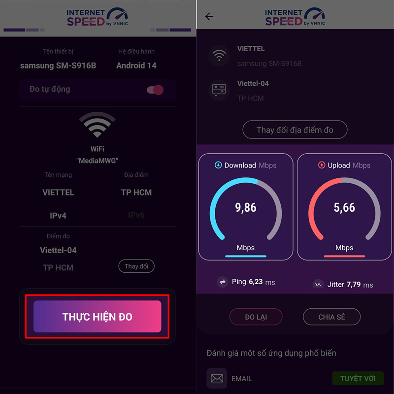Hướng dẫn kiểm tra tốc độ mạng trên điện thoại bằng i-SPEED