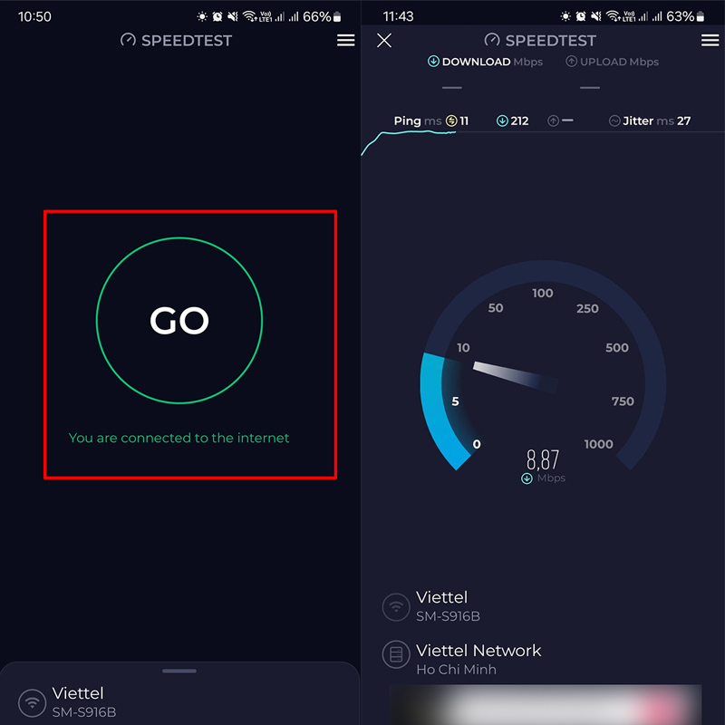 Hướng dẫn kiểm tra tốc độ mạng trên điện thoại bằng Speedtest