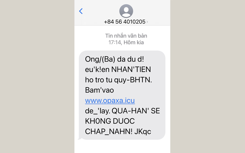 Nhận biết tin nhắn lừa đảo như thế nào