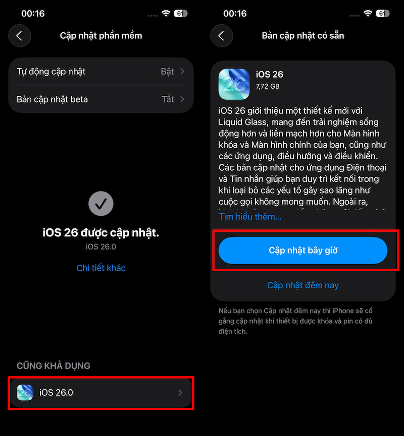 Cập nhật iPhone lên iOS mới nhất