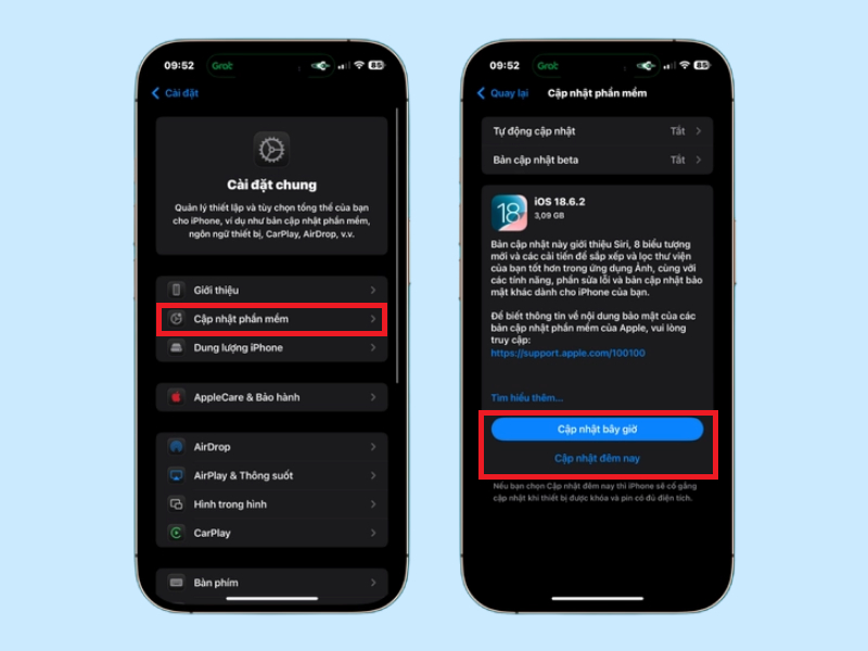 Cập nhật iOS lên phiên bản mới nhất