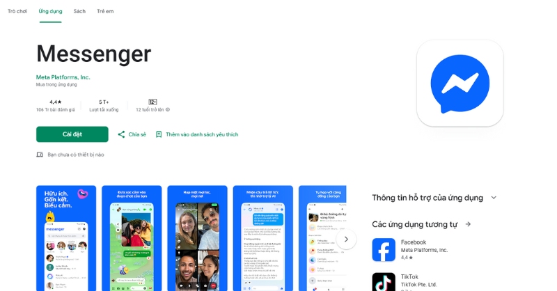 Cập nhật Messenger lên phiên bản mới nhất giúp khắc phục tình trạng gửi tin nhắn chậm
