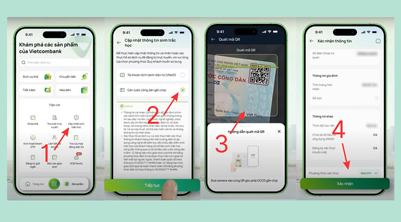 Qua kết nối NFC giữa CCCD gắn chip và điện thoại