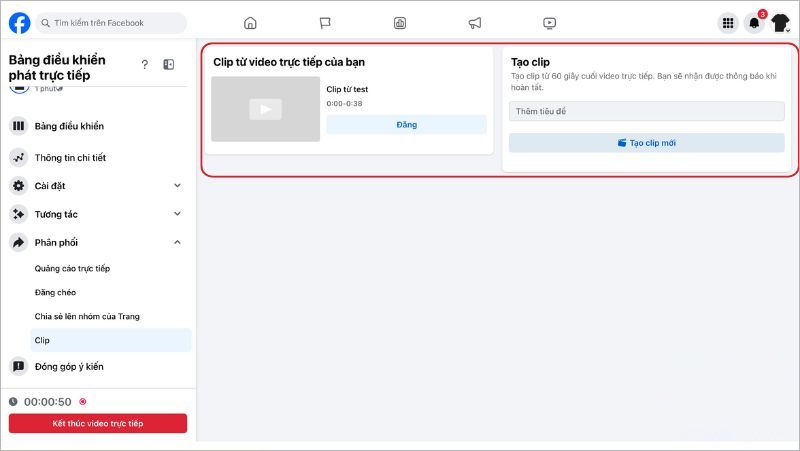 Cắt video livestream từ Live Producer
