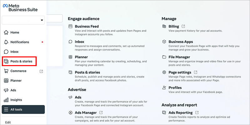 Cách cắt video livestream từ Meta Business Suite