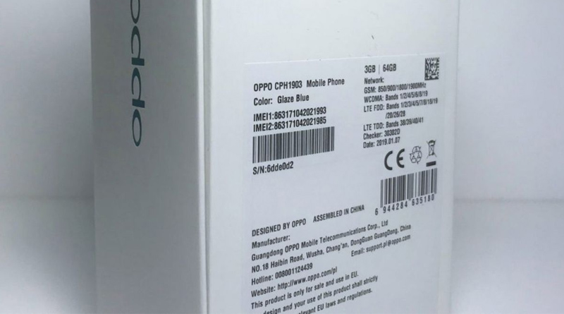 Tìm vỏ hộp đi kèm điện thoại OPPO và check IMEI