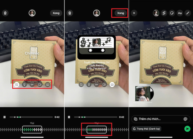 Chọn đoạn nhạc bạn muốn chèn