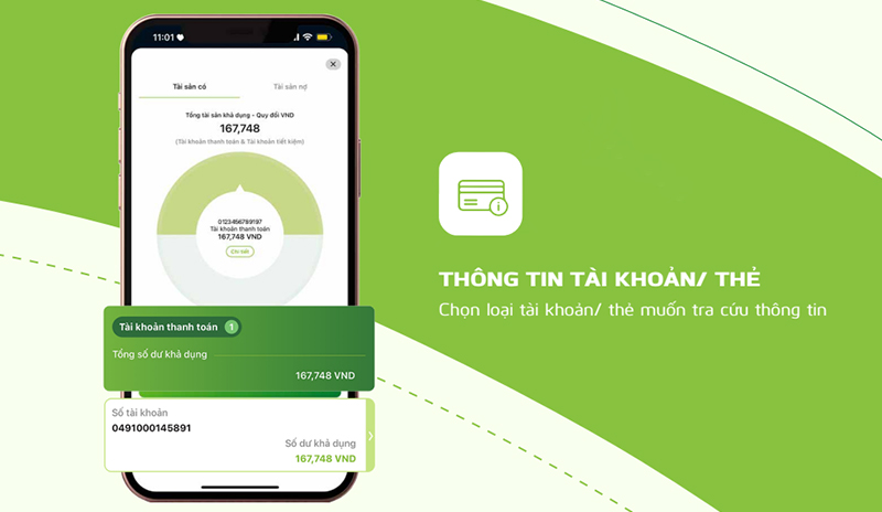 Chọn tài khoản muốn xem lịch sử giao dịch