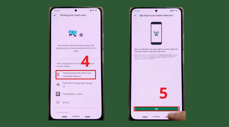 Thêm phương thức thanh toán qua Viettel, MobiFone hoặc Vinaphone