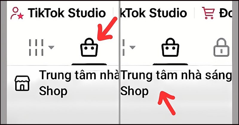 Nhấn vào biểu tượng TikTok Shop