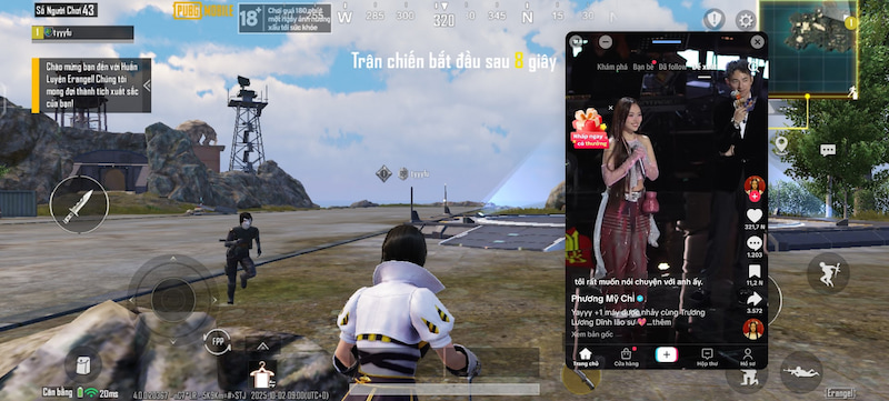 Đa nhiệm khi chơi game trên Vivo