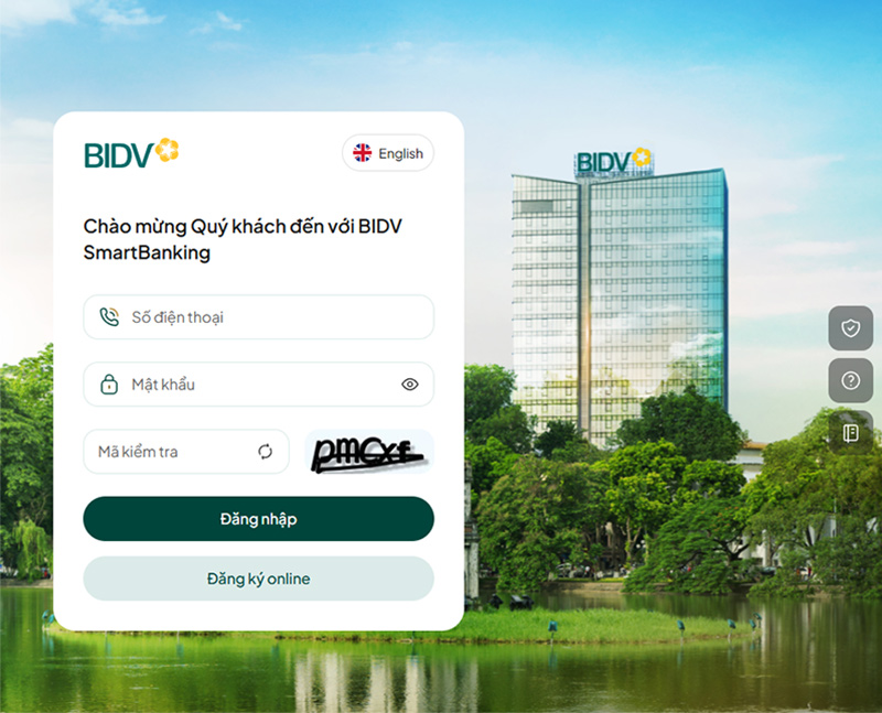 Xem lịch sử giao dịch qua website BIDV SmartBanking