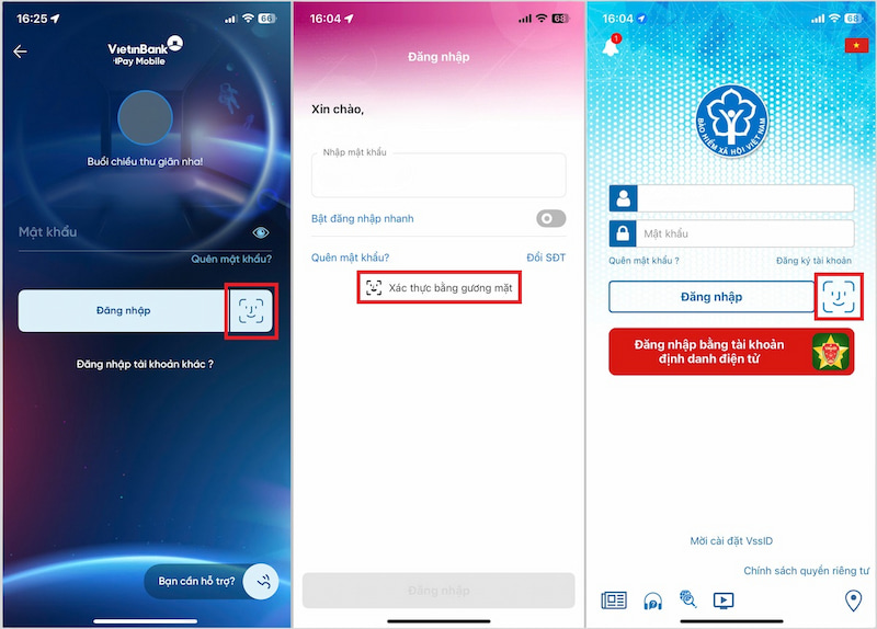 Đăng nhập ứng dụng bằng Face ID