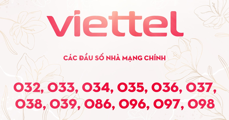 Đầu số nhà mạng Viettel là bao nhiêu