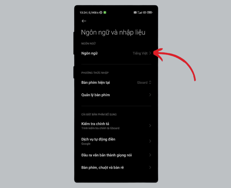 Thêm ngôn ngữ bàn phím Xiaomi
