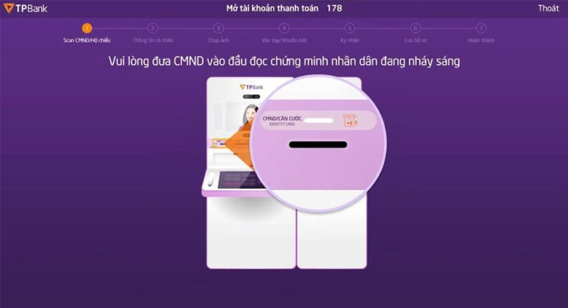 Đưa thẻ vào để hệ thống xác nhận