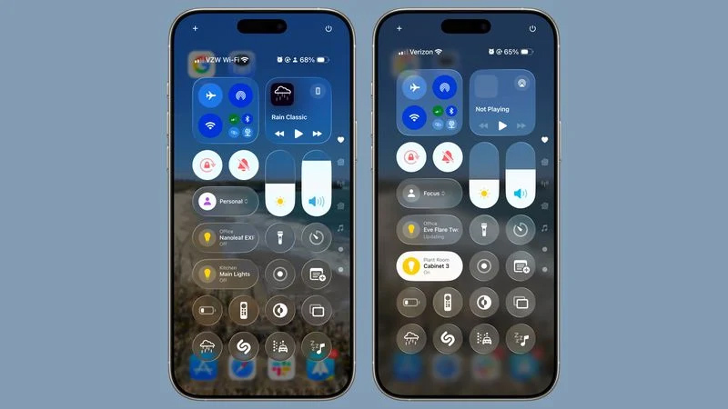 iOS 26 Beta 2 có giao diện Control Center thay đổi