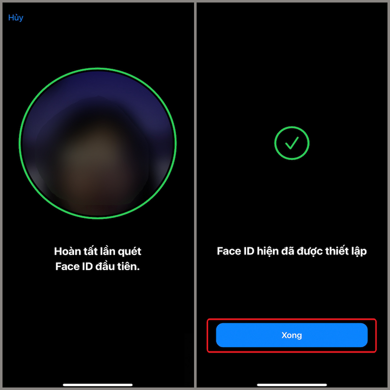Cài đặt Face ID