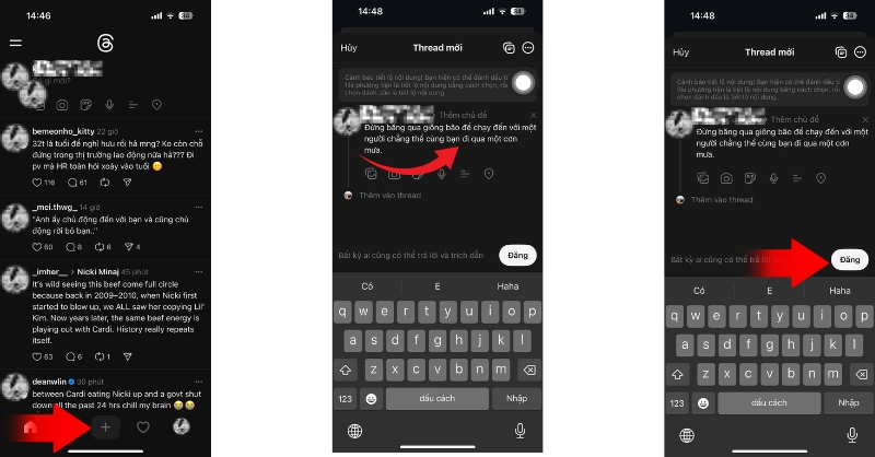 Hướng dẫn tạo bài viết trên Threads