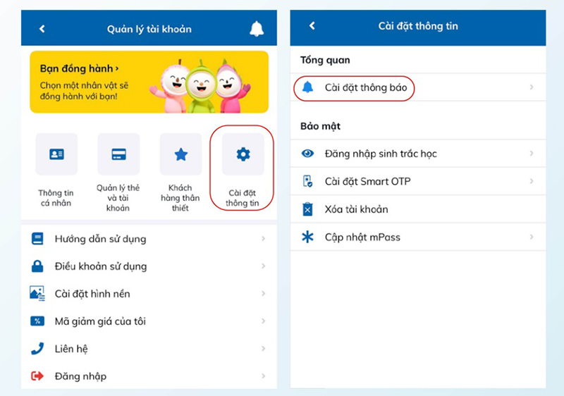 Huỷ SMS Banking qua ứng dụng Sacombank Pay