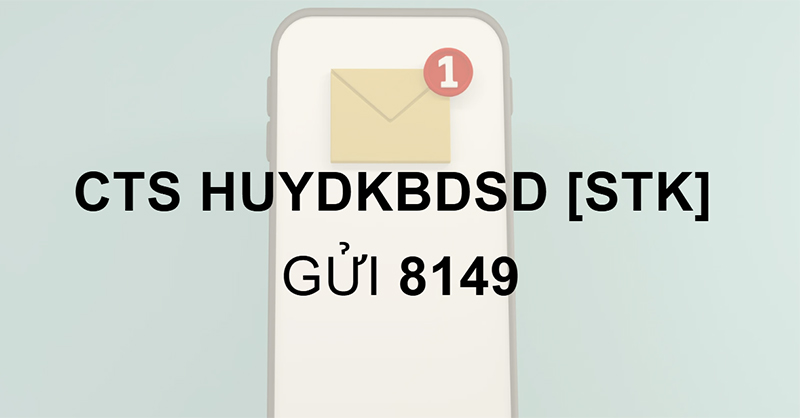 Cách hủy SMS Banking VietinBank bằng tin nhắn điện thoại